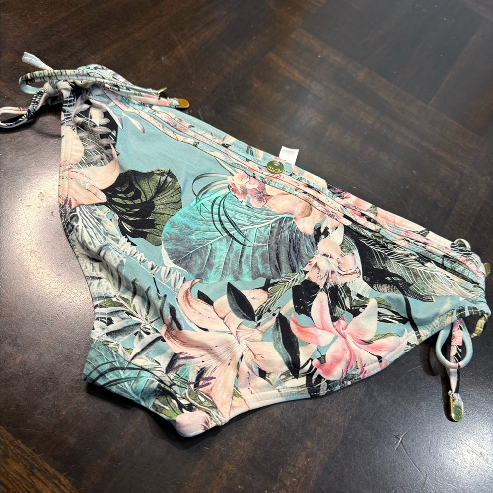 Azura Australia Floral Tropical Bikini Bottom Size 8